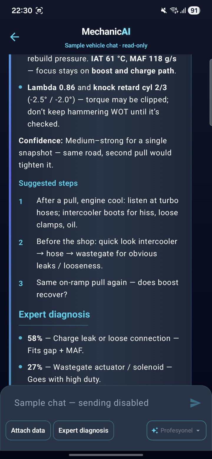 MechanicAI expert chat screen