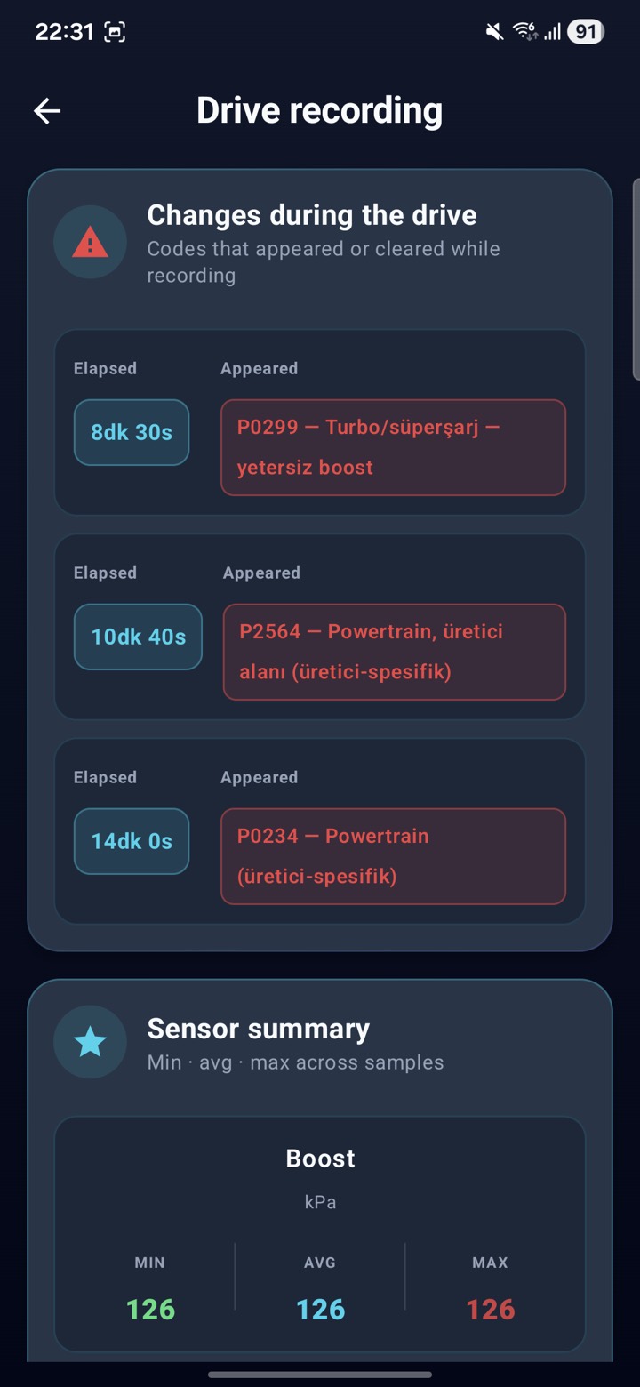 Trip log summary